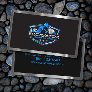 Bau von Baggern Visitenkarte