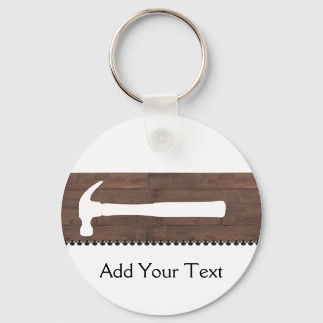 Bau von Hammern und Nägeln Schlüsselanhänger (Vorderseite)