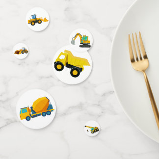 Bau von Lastkraftwagen Geburtstag Konfetti