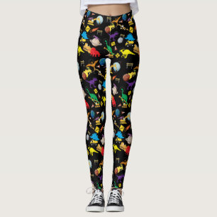 Bau von LKWs Astronaut Dinosaurier im Weltraum Leggings