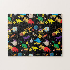 Bau von LKWs Astronaut Dinosaurier im Weltraum Puzzle
