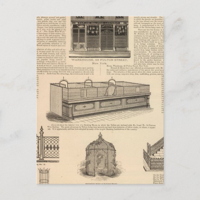 Bau von Stromnetzen und Lattern, Howard und Morse Postkarte (Vorderseite)