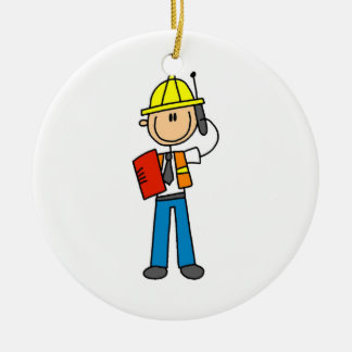 Bau-Vorarbeiter-T - Shirts und Geschenke Keramikornament
