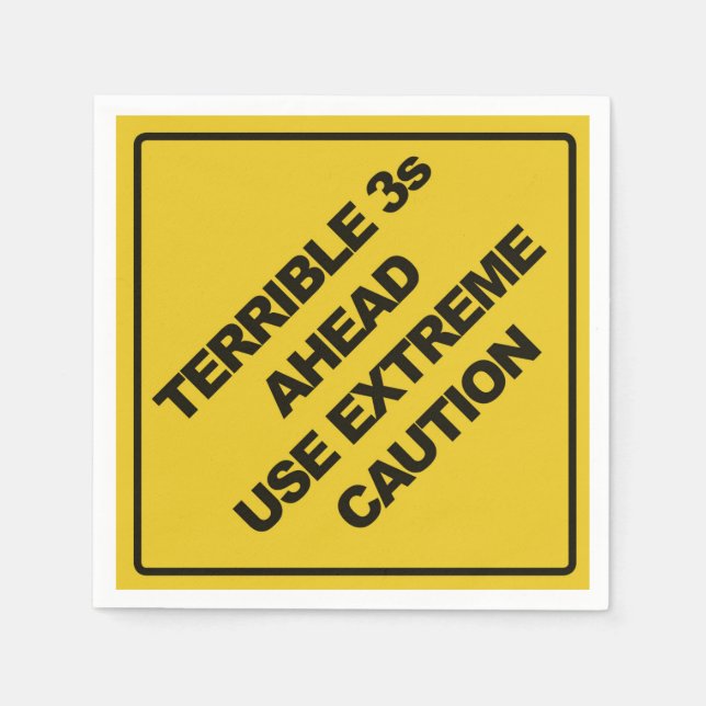 Bau-Zeichen-Party Napkin Serviette (Vorderseite)