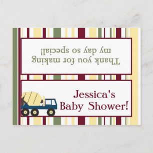 Bau-Zone Baby Dusche Goody Beutel Toppers Einladungspostkarte