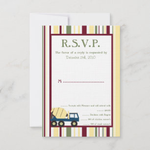 Bau-Zone Baby-Dusche RSVP-Karte Einladung
