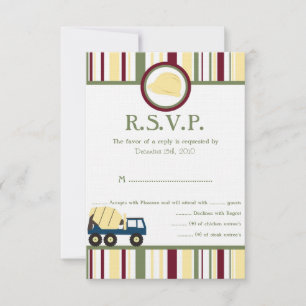 Bau-Zone Baby-Dusche RSVP-Karte Einladung