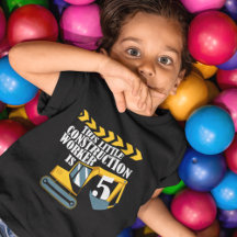 Bauarbeiter 5. Geburtstag Jungen T-Shirt