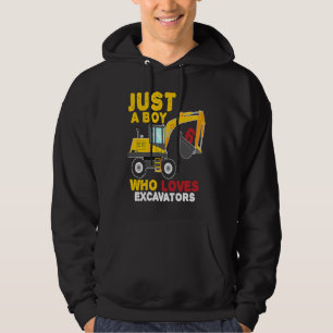 Bauarbeiter auf einer Baustelle Ein Junge, der Bag Hoodie