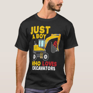 Bauarbeiter auf einer Baustelle Ein Junge, der Bag T-Shirt