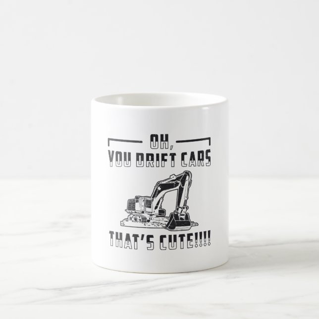 Bauarbeiter Bagger Drift Cars Niedlich Dig Kaffeetasse (Mittel)