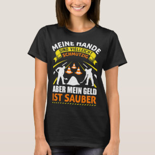 Bauarbeiter Baustelle Straße konstruieren T-Shirt