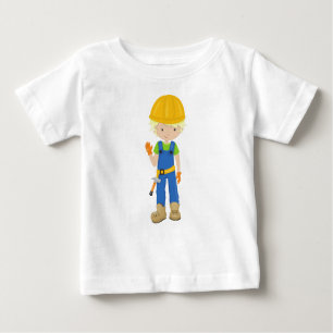 Bauarbeiter, Blondhaar, Niedlicher Junge, Hammer Baby T-shirt