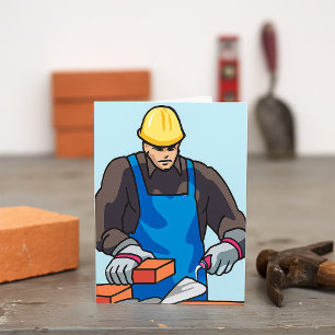 Bauarbeiter Bricklayer Hard Hat Builder Einladung