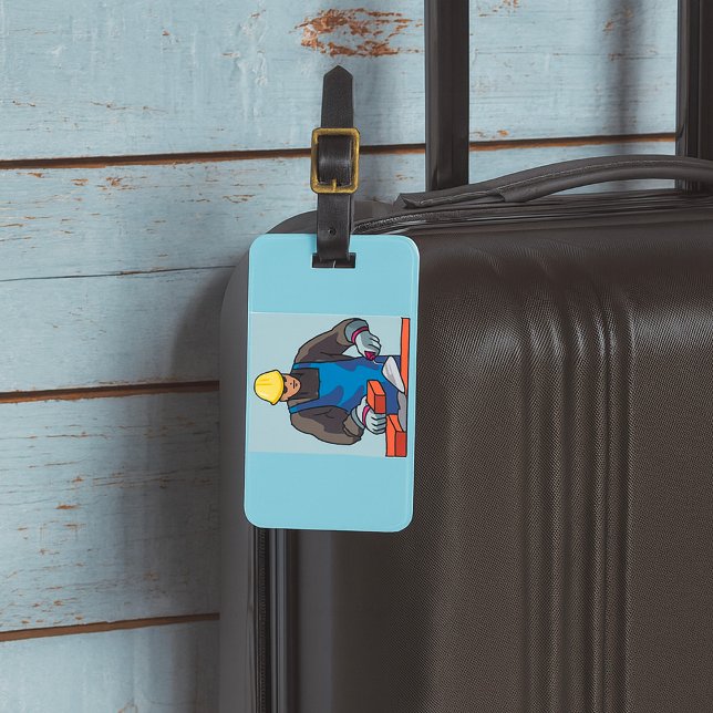 Bauarbeiter Bricklayer Hard Hat Builder Gepäckanhänger (Von Creator hochgeladen)