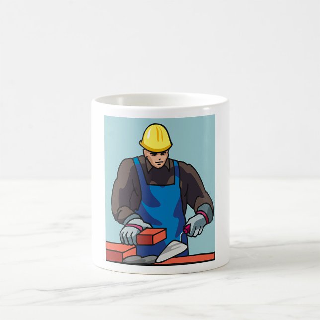 Bauarbeiter Bricklayer Hard Hat Builder Kaffeetasse (Von Creator hochgeladen)