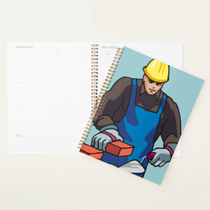 Bauarbeiter Bricklayer Hard Hat Builder Planer