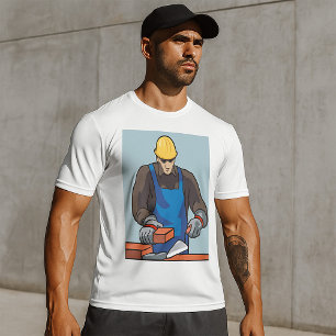 Bauarbeiter Bricklayer Hard Hat Builder T-Shirt