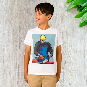 Bauarbeiter Bricklayer Hard Hat Builder T-Shirt