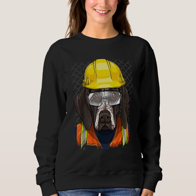 Bauarbeiter Deutsch Drahthaar Labrador Sweatshirt (Vorderseite)