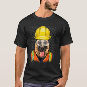 Bauarbeiter Deutscher Schäferhund Arbeiter Haustie T-Shirt