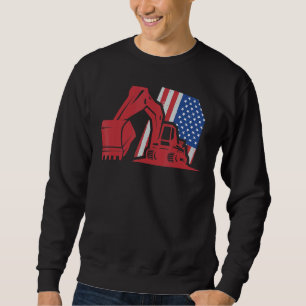 Bauarbeiter-Fahrzeug des US-amerikanischen Flaggen Sweatshirt