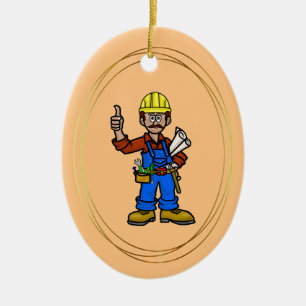 Bauarbeiter Foreman mit Papers Ornament