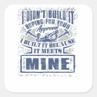 Bauarbeiter für den Carpenter Builder I nicht Quadratischer Aufkleber