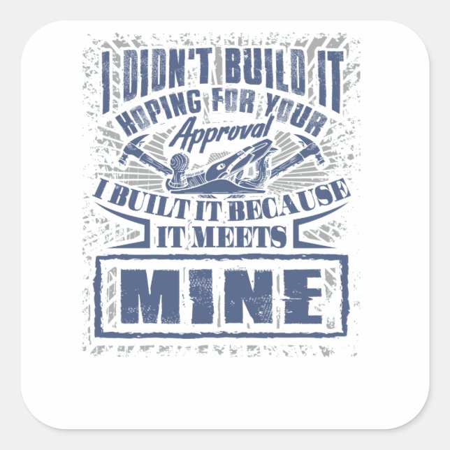 Bauarbeiter für den Carpenter Builder I nicht Quadratischer Aufkleber (Vorderseite)