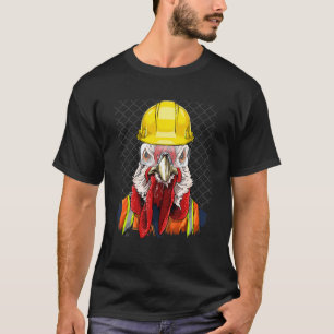 Bauarbeiter Hühnerarbeiter Tier Henne Huhn T-Shirt