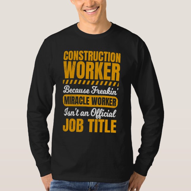 Bauarbeiter-Hüttenbau T-Shirt (Vorderseite)