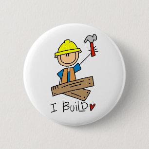 Bauarbeiter I Baut T-Shirts und Geschenke Button