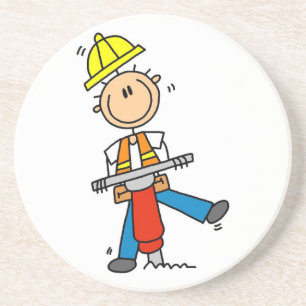 Bauarbeiter I Baut T-Shirts und Geschenke Sandstein Untersetzer