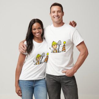 Bauarbeiter in Manhole T-Shirt