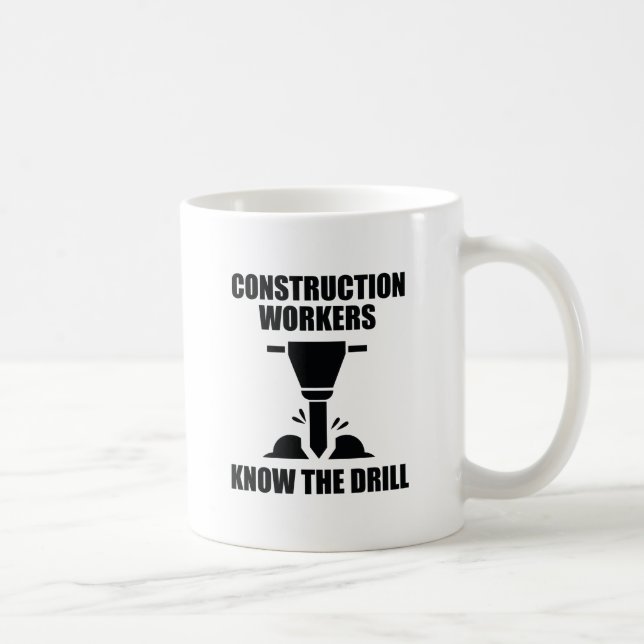 Bauarbeiter kennen das Bohrloch Kaffeetasse (Rechts)