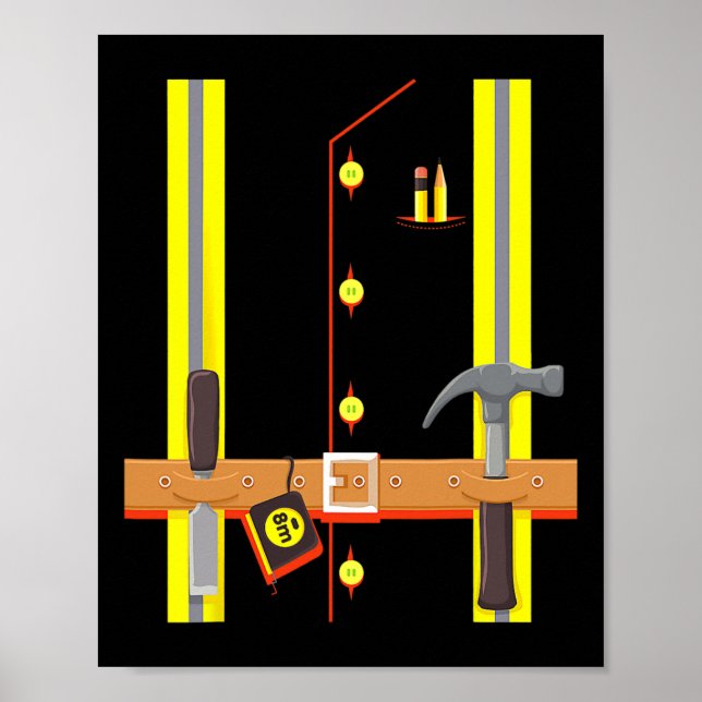 Bauarbeiter-Kostüm für Jungen Kids Hallowee Poster (Vorne)