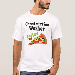 Bauarbeiter-(lustiges) Pizza-T-Shirt T-Shirt