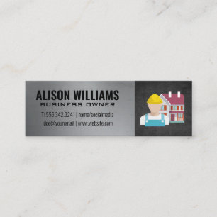 Bauarbeiter Mini Visitenkarte