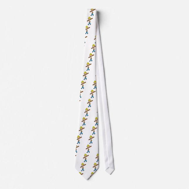 Bauarbeiter mit Bauholz Krawatte (Vorderseite)