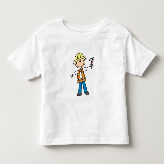 Bauarbeiter mit Hammer Kleinkind T-shirt (Vorderseite)