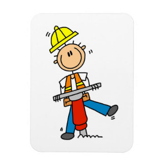 Bauarbeiter mit Jack-Hammer-Geschenken Magnet