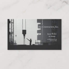 Bauarbeiter mit Kran Visitenkarte