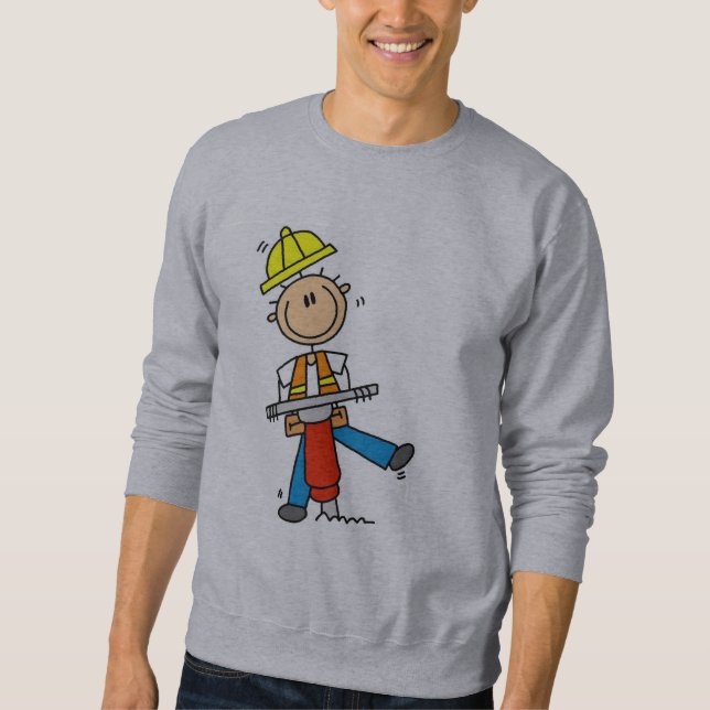 Bauarbeiter mit Presslufthammer Sweatshirt (Vorderseite)