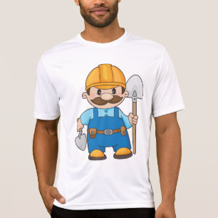 Bauarbeiter mit Schaufel T-Shirt