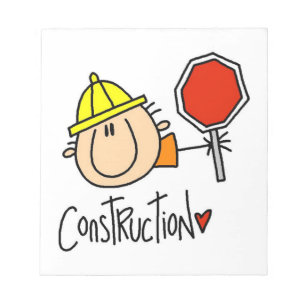 Bauarbeiter Notizblock