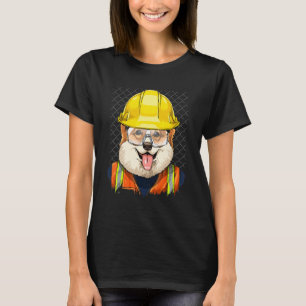 Bauarbeiter Pembroke Welsh Corgi Arbeiter D T-Shirt