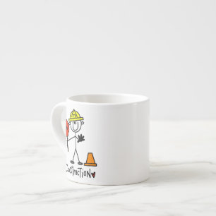 Bauarbeiter-Strichmännchen Espressotasse
