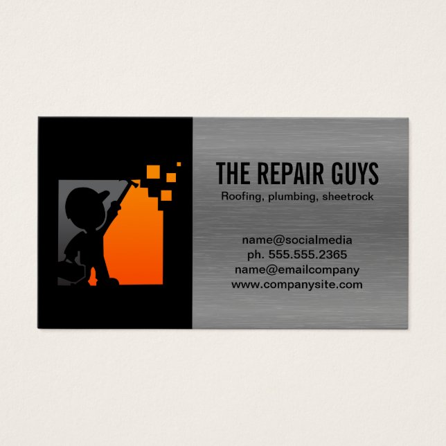 Bauarbeiter | Tischlerbefestigung (Vorderseite)