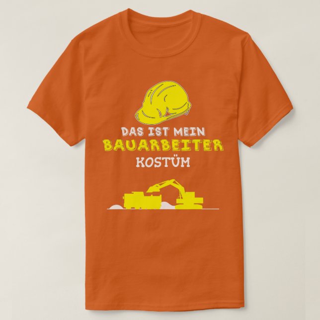 Bauarbeiterkostüm Halloween-Karneval Par T-Shirt (Design vorne)