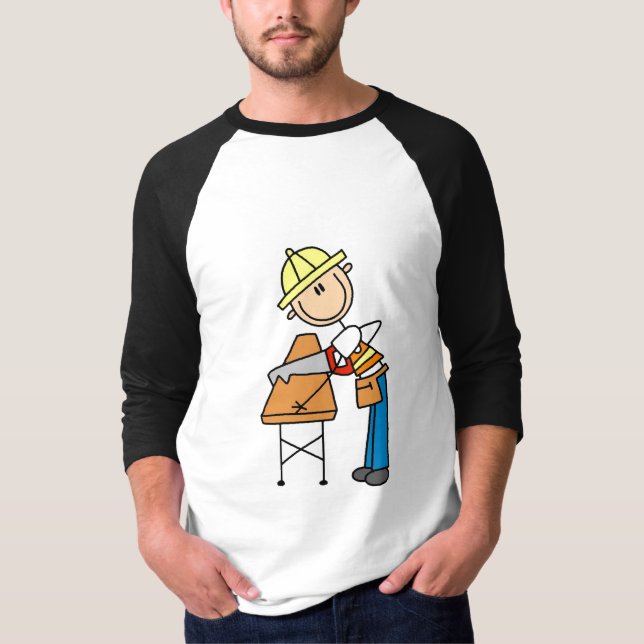 Bauarbeitersawing-Brett T-Shirt (Vorderseite)